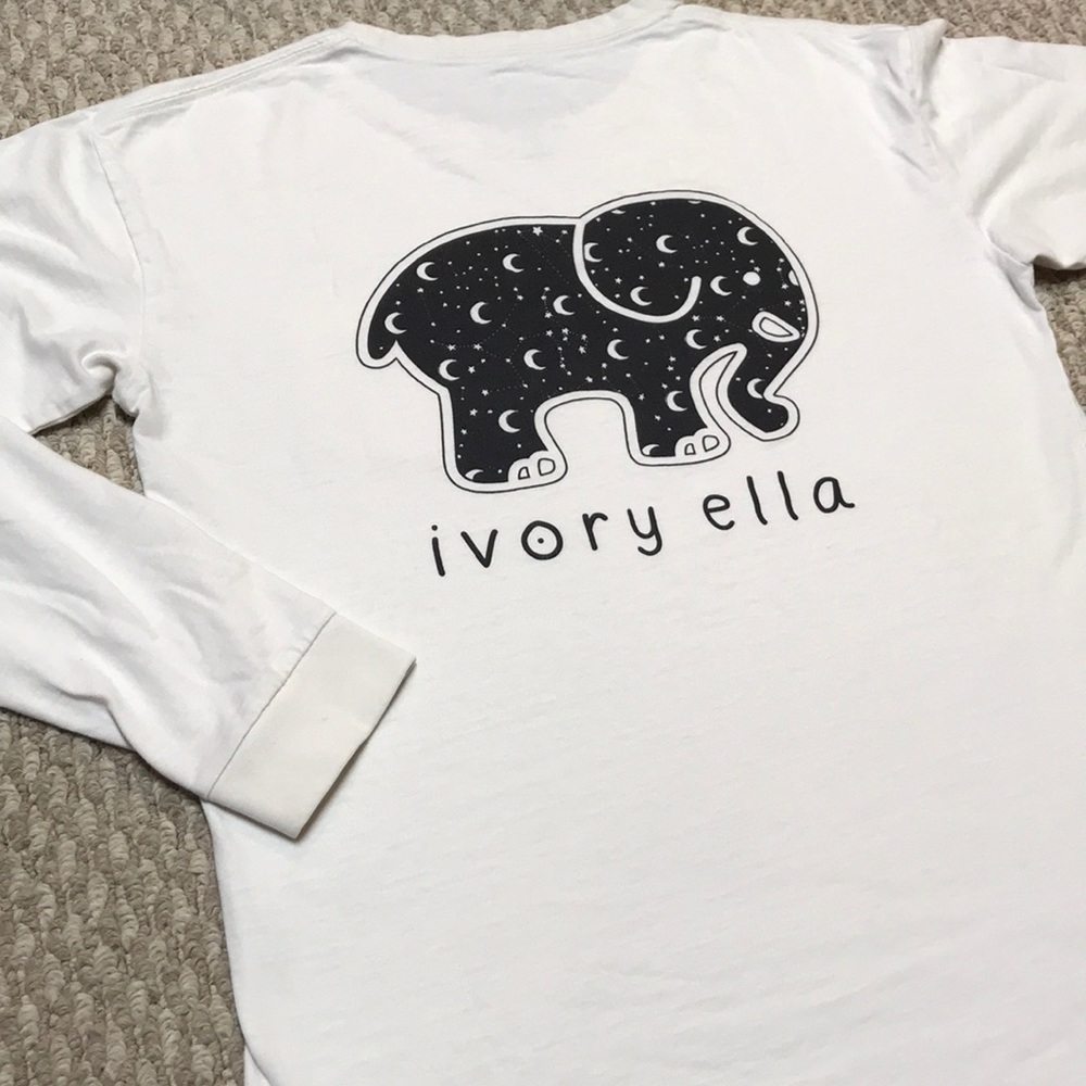 Ivory Ella long sleeve tee shirt -excellent-small - Picture 7 of 8